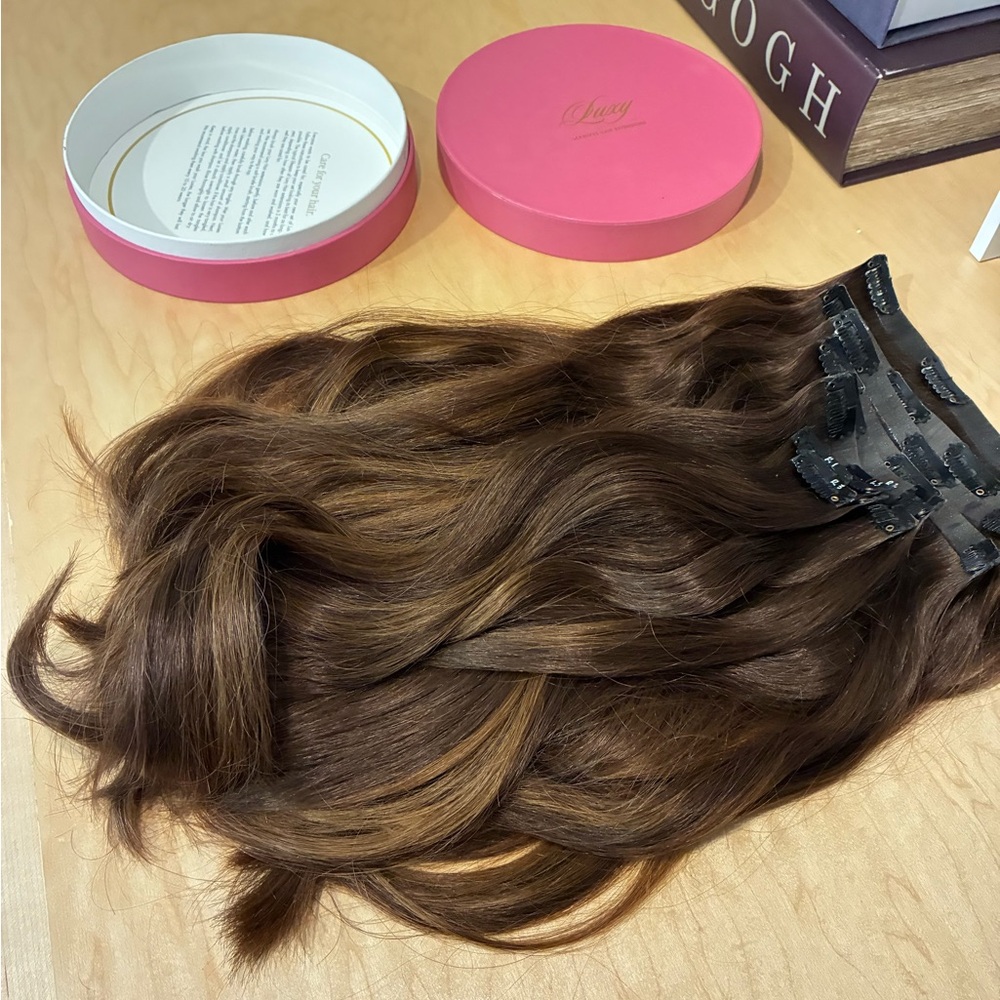 Luxy Hair Extensions - Chocolate Brown Balayage 15-16”